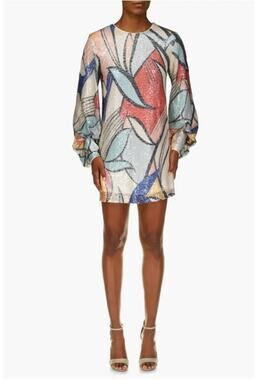 NEW! One33 Social Sequin Print Long Sleeve Cocktail Minidress in MULTICOLOR (4)